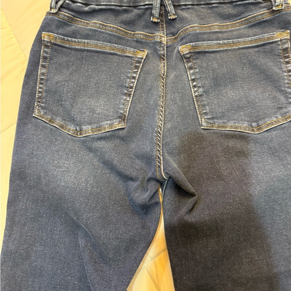 Good American Indigo Blue Flare Wide Leg Jeans Size Large - Picture 3 of 7